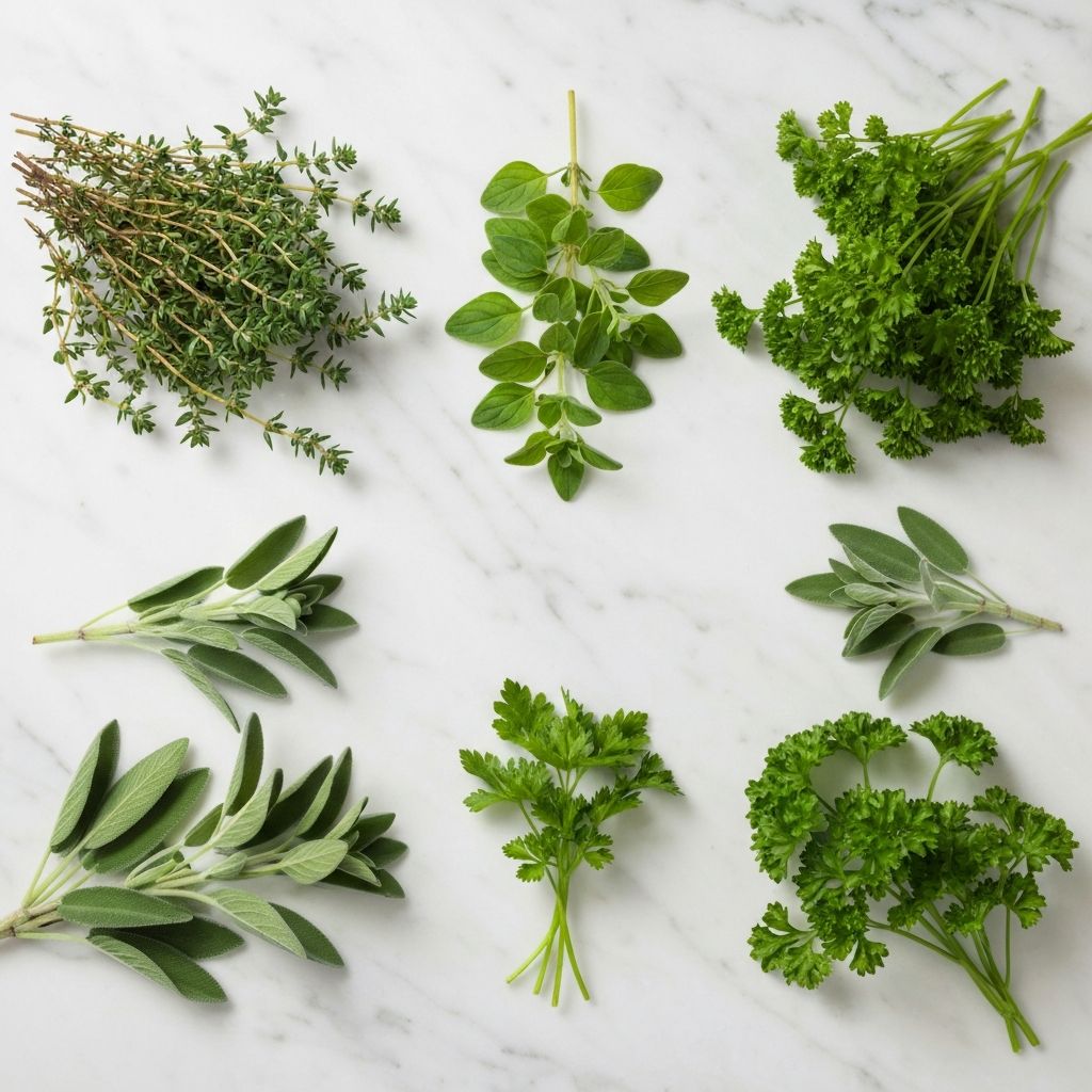 Verschiedene Kräuter und Pflanzen